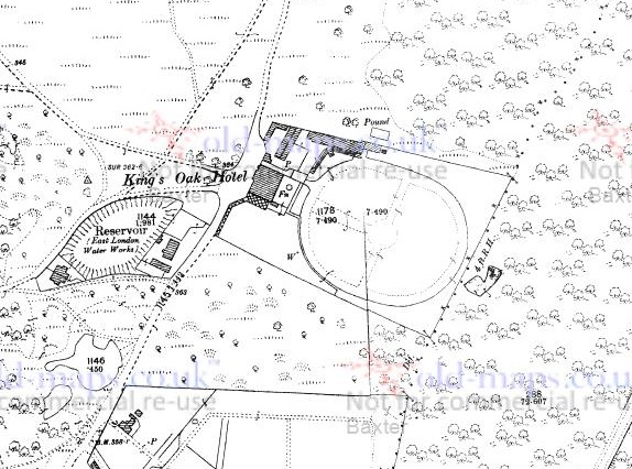 High Beach - Epping - Kings Oak Pub : Map credit Old-Maps.co.uk historic maps